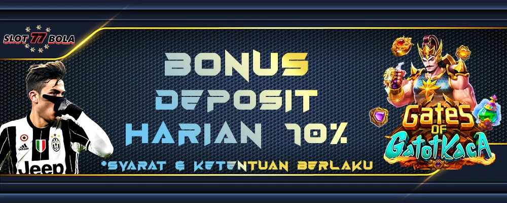 bonus deposit harian 10% slot77bola